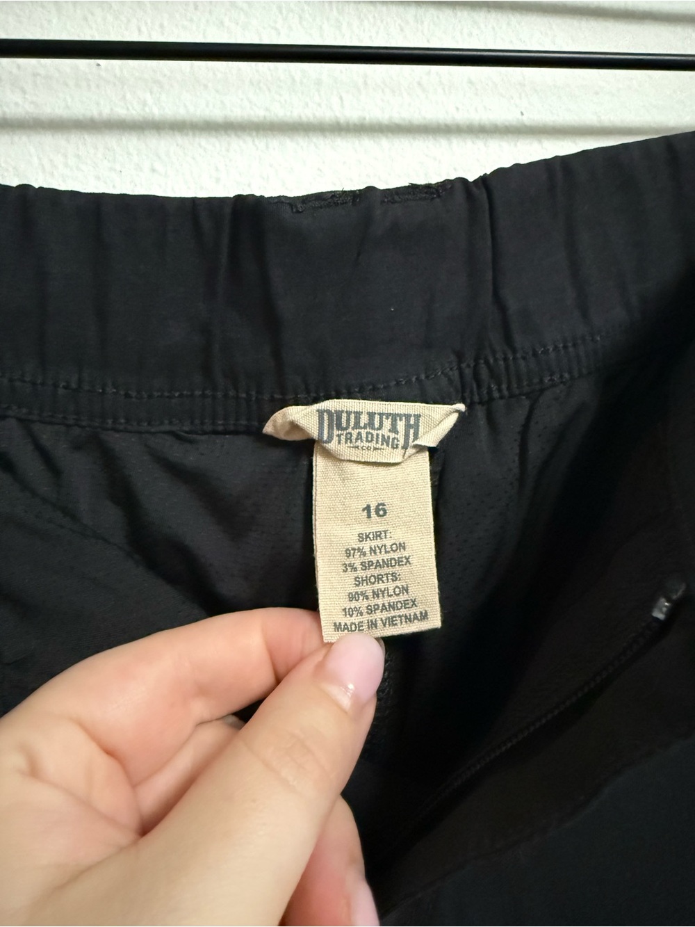 Duluth Trading Co Black Elastic-Waist Utility Skirt - Picture 3 of 4